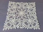 N14 Ancien napperon en dentelle de Luxeuil au lacet 79x126cm Old lace doily 1930