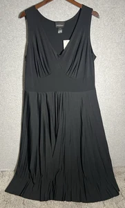 Vestido sin mangas Lane Bryant para mujer 14/16 negro poliéster spandex 1X hecho en EE. UU. - Imagen 1 de 10