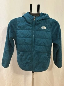 The North Face Teal Full Zip Hoodie Fleece Girls size L (12) - Picture 1 of 3