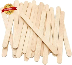 100 Stück Bastelsticks Eis Naturholz Eis am Stiel Bastelsticks 4,5 Zoll Länge - Bild 1 von 7