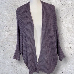 Barefoot Dreams Ribbed Shrug Cardi CozyChic Lite Cardigan Purple Size Large XL - Picture 1 of 10
