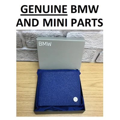 GENUINE BMW Blue Leather Wallet with Coin Pocket. BNWT. GIFT, DAY.  31A2 - Image 1 of 4