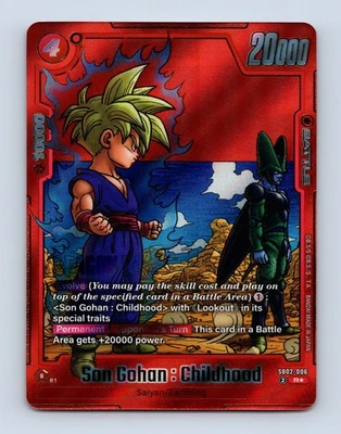 Son Gohan : Childhood SB02-006 Alt Art Manga Booster 02 Dragon Ball Card English - Image 1 of 2