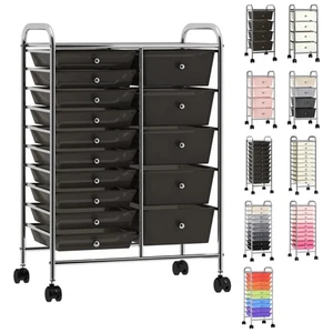 Schubladenwagen mit Schubladen Kunststoff Rollcontainer Friseur Badrollwagen - Bild 1 von 126