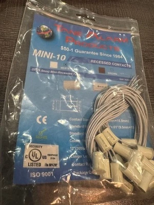 Tane Alarm Products Mini-10 Recessed Contacts and Magnets - Package of 10