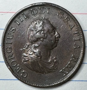 Großbritannien - 1/2 Penny 1799 - Georg III. - Details (Vorderseite zerkratzt) - Bild 1 von 2