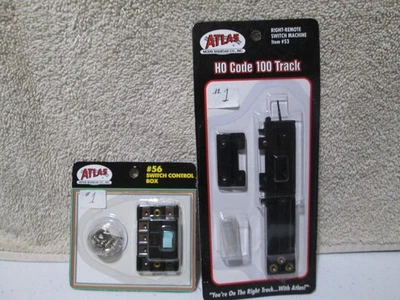 Máquina de interruptor remoto derecho Atlas #53 y control de interruptor #56 para rieles Code 100 #3 Foto 1 de 4