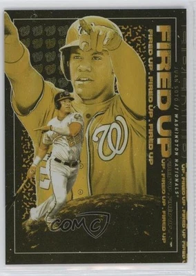 2019 Topps Fire Fired Up Gold Minted Juan Soto #FIU-8 - Image 1 of 3