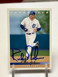 1993 UPPER DECK #766 KIRK GIBSON DETROIT TIGERS AUTOGRAPHED - Picture 1 of 2