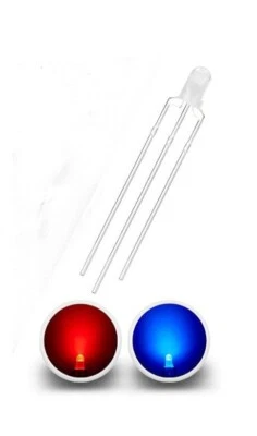 TECHZONE 3mm Red & Green Diffused LED Common Cathode Bicolor Indicator Lamp 3V 20 mA
