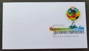 [SJ] USA US Sea Surface Temperatures 2014 Global (FDC) *odd shape *color PMK - Picture 1 of 5