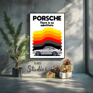 Porsche There is No Substitute Frame Wall Art Poster Canvas Print Home Decor - Picture 1 of 9