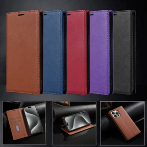 Flip Credit Card Slots Wallet Leather Stand Case Magnetic Cover For Apple iPhone - Picture 1 of 43