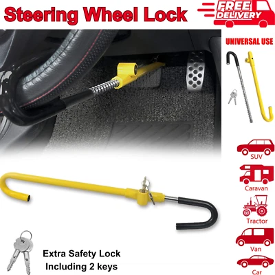 IMONSE Car Steering Wheel to Brake Pedal Lock Auto Security Product Anti-Theft Lock Dev