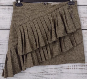 YaYa Rock mittelbraun Hundezahn Plissee Strick Edgy Tweed asymmetrisch Punk - Bild 1 von 12