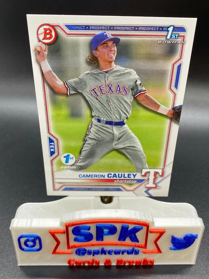 2021 Bowman Draft 1st Edition BD-192 Cameron Cauley Texas Rangers 1st Bowman - Image 1 of 1