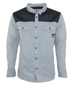 Voi Jeans men's long sleeve shirt denim shirt gray size XXL NEW - Picture 1 of 11
