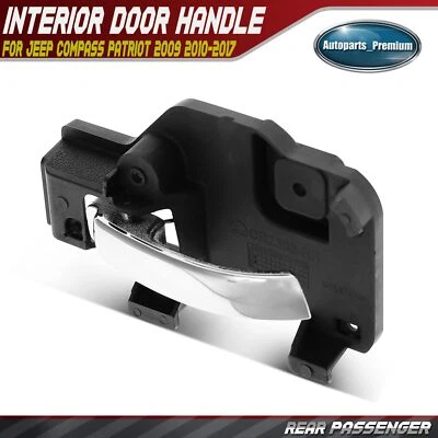 Front Passenger Chrome Interior Door Handle for Jeep Compass Patriot 2009-2017 - Image 1 of 4