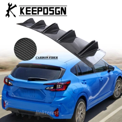 For Subaru Impreza Rear Bumper Diffuser Lip Splitter Spoiler Fins CARBON FIBER Foto 1 de 4