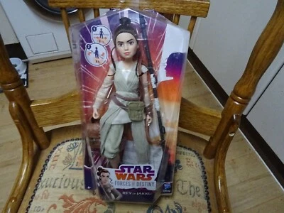 HASBRO STAR WARS FORCES OF DESTINY REY OF JAKKU 11" DOLL IN SEALED BOX - Image 1 of 3