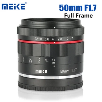 Meike 50mm F1.7 Full Frame MF Lens for Canon Nikon Fujifilm Fuji M4/3 M43 mount - Image 1 of 4