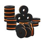 Schwarze & orange Beckenfilzscheiben 10 mm Loch für Schlagzeugteile   20er Pack