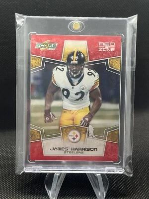 2008 Score James Harrison - Red Zone - SP Rookie Card  #31/100 Made RARE RC - Image 1 of 4