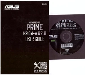 DRIVER DVD + MANUALE x scheda madre main board ASUS Prime H310M-A R2.0 - Imagen 1 de 1