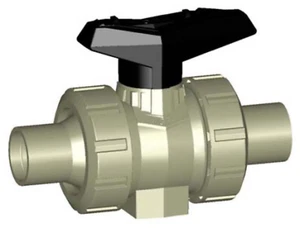 +GF+ 167546672, 20 - 546 Valvola a sfera silicone senza fusione IR/butt - PP/FKM - Foto 1 di 2