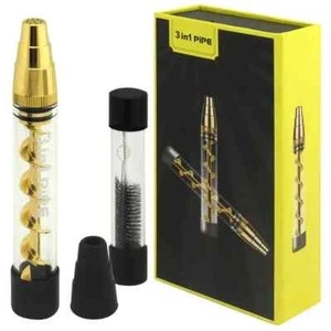 Diskrete Pocket Metallpfeife 3in1 Twisty - Bild 1 von 9