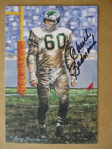 Arte Goal Line 1992 Chuck Bednarik firmado automático 3102/5000 Philadelphia Eagles - Imagen 1 de 2