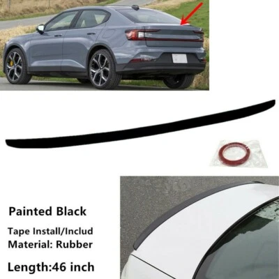 46'' Fit For Polestar 2 2021-2022 Universal Rear Trunk Lip Spoiler Wing Black Foto 1 de 4