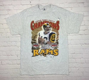 NEW Vintage 2000 St. Louis Rams XXXIV Super Bowl T-Shirt Tee Warner Sz LG - Picture 1 of 9