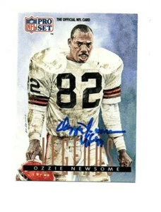 Ozzie Newsome firmado a mano autografiado Cleveland Browns 1991 Pro Set Legends - Imagen 1 de 1
