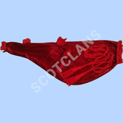 Scottish Highland Air Bag Cover & Cord Rojo Terciopelo Tartán 30"" x 12 Foto 1 de 3