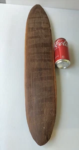 Vintage Aboriginal Shield Australian Aboriginal Chip Carved Hardwood Shield -AF - Picture 1 of 10