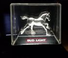 VTG Budweiser Bud Light Clydesdale Horse Light Bar Sign 1982 Silver Works *READ for sale