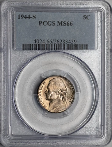 1944-S Jefferson War Nickel PCGS MS66 Cover