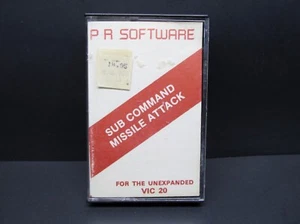 Sub Attack & Missile Command, VIC-20, Cassette, P R Software, 1982, nunca usado - Imagen 1 de 6