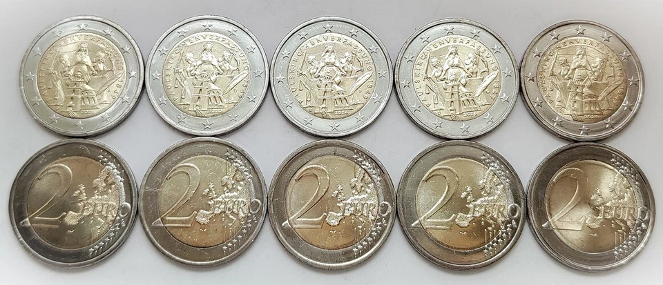 Germany 2 euro 2024 175th anniversary of the Constitution set ADFGJ (#9585) - Image 1 of 1