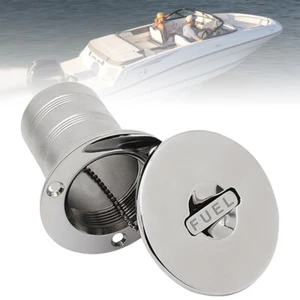 Boat Yachting Marine Grade 316 Stainless Steel Deck Fuel Cap 2" 5.1cm Silver New - Picture 1 of 9