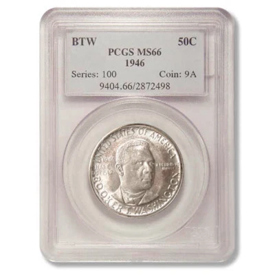 Booker T. Washington Commemorative Half Dollar 1946 PCGS MS 66 - Image 1 of 3
