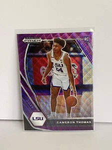 2021 Panini Prizm DP Rookie Cameron Thomas Purple Wave Variation #18 - Picture 1 of 4