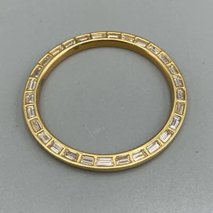 Genuine Rolex Diamond Baguette Bezel in 18k Yellow Gold 36mm - Picture 1 of 5