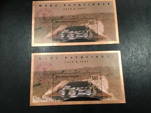 TWO MARS PATHFINDER,-  U.S.  S/SHEET   1997 STAMPS - German Valley, Illinois  - Picture 1 of 3