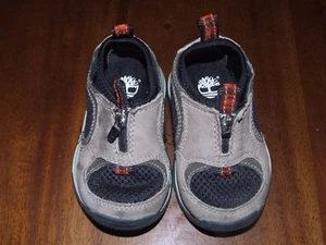 Timberland 5 Slip On Outdoor Shoes Zipper Brown Leather Hiking Performance Boy - Picture 1 of 4