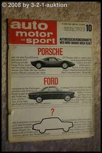 Ams Auto Motore Sport 10/64 Ford 12 M Coupe Porsche 904 Ford MUSTANG