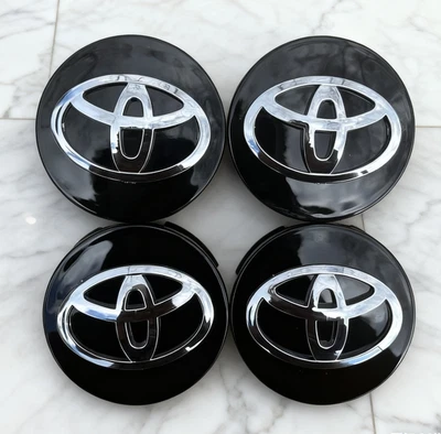 Set of 4 Wheel Center Hub Caps Black Base 62mm Fit FOR Toyota Camry Corolla RAV4 Foto 1 de 4