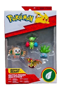 Figura de batalla Pokémon Jazwares 2024 paquete múltiple Rowlet Roselia aleta extraña - Imagen 1 de 4