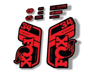 Fox 34 Performance 2021 Factory Gabel Aufkleber Federung Sticker rot - Bild 1 von 2